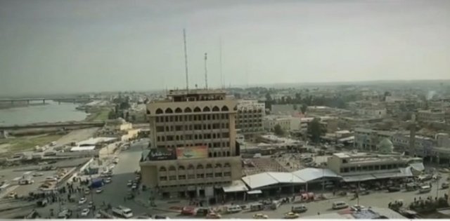 bombardement, radio de Daech