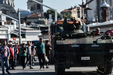 un char turc, coup d'Etat