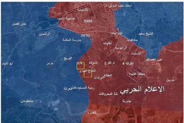 La carte de la colline Bazzo et le site de la défense antiaérienne