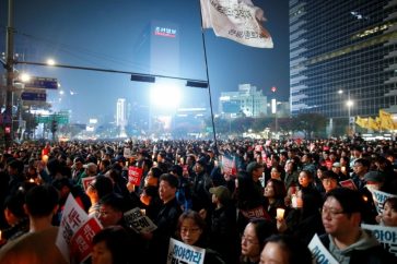 manifestation en Corée du Sud