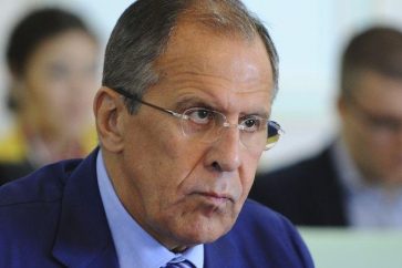 Russian FM Lavrov attends a meeting with Kazakhstan's FM Idrisov in Astana