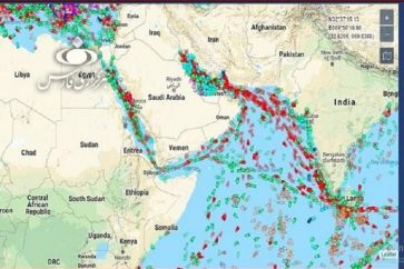 une carte de la région qui montre la circulation normale de bâtiments dans le détroit de Bab el-Mandeb, le vendredi 27 juillet.