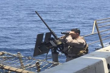 L'équipage du bâtiment, le Kharg, a pu être évacué avant que le navire ne sombre