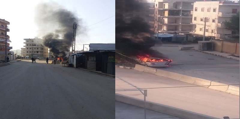 L'attentat à Afrine (Agence ANHA)
