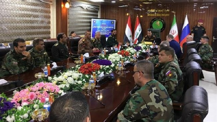 Une réunion des commandants militaires irakiens, syriens, iraniens et russes s’est tenue le jeudi 30 mai 2019, à Bagdad, sous la présidence du major général Saad Mozher al-Allaq, responsable des services de renseignement militaire irakiens. ©IRNA