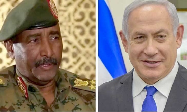 Abdel Fattah Al-Burhan et Benjamin Netanyahu