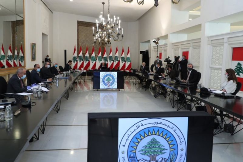 Réunion du chef de l’Etat, le général Michel Aoun avec les ambassadeurs des cinq membres permanents du Conseil de sécurité de l’Onu