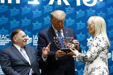 Trump et le couple Adelson