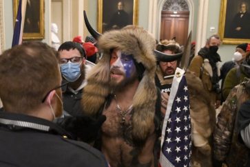 Des partisans de Trump, lors de l'assaut du Capitole