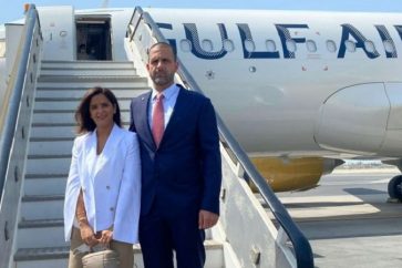 L'ambassadeur de Bahreïn en ‘Israël’, Khaled Yousef Al-Jalahmah et son épouse