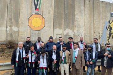 Des sportifs anti-normalisation à la frontière libano-palestinienne.