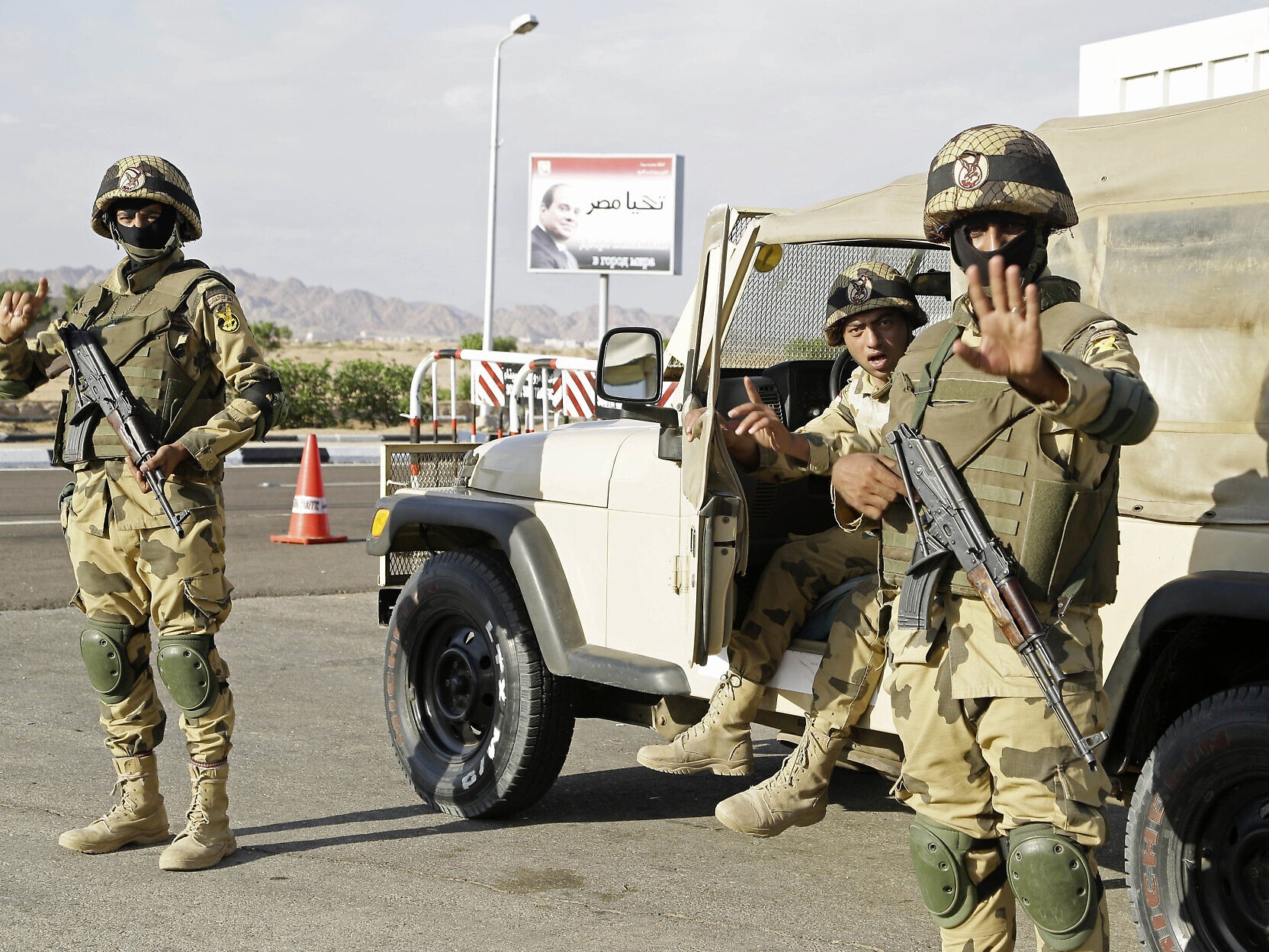 Des soldats égyptiens