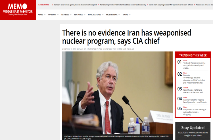 Le directeur de la CIA a reconnu que les Etats-Unis avaient de-facto menti sur l’Iran, plus particulièrement sur l’éventuelle obtention de l’arme nucléaire par la République islamique.