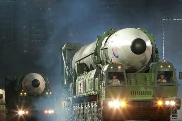 Des missiles balistiques pendant une parade militaire à Pyongyang, en avril 2022 (illustration).