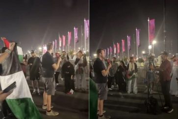 Mondial du Qatar: Des supporters arabes soutenant la cause palestinienne