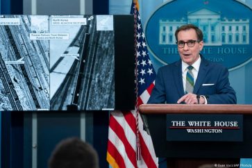 Conférence de presse du porte-parole du Conseil de sécurité nationale de la Maison-Blanche, John Kirby, le 20 janvier 2022.