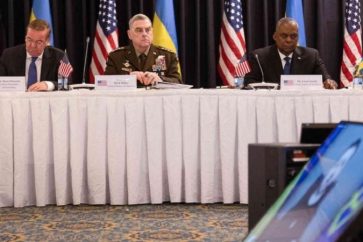 Mark Milley lors de la réunion des pays alliés sur le soutien militaire à Kiev sur la base américaine de Ramstein, en Allemagne