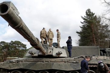 Un char Challenger-2 à Bordon en Angleterre lors d'un entraînement de l'armée britannique, le 14 mars 2022 (image d'illustration).