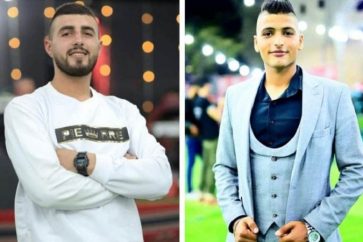 Les deux martyrs palestiniens Mohammad Samer Hoshieh et Fouad Abed.