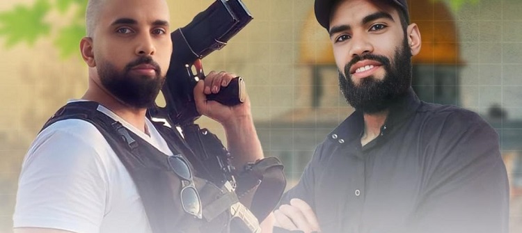 Les deux chefs martyrs de la résistance Nidal Khazem et Youssef Shreim.