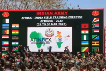 Réunion de représentants des forces terrestres de l'Inde et des pays africains dans la ville de Pune (ouest).