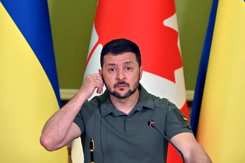 Le président ukrainien Volodymyr Zelensky