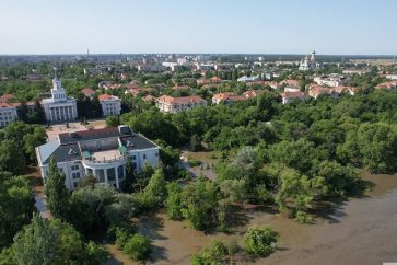 Centrale hydroélectrique de Kakhovka dans la région de de Kherson.