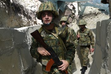 Soldats arméniens à la frontière avec l'Azerbaïdjan (image d'illustration).