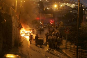 Affrontements entre des Palestiniens et les forces d'occupation israéliennes,