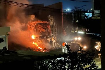 Le commissariat israélien de Sderot entièrement détruit