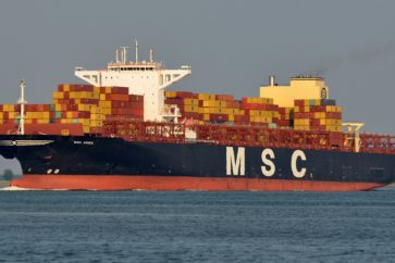 Le MSC Aries saisi le 13 avril dans le détroit d'Ormuz © VesselFinder