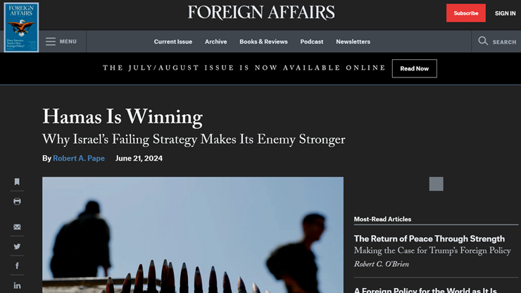 "Le Hamas gagne" (Foreign Affairs)