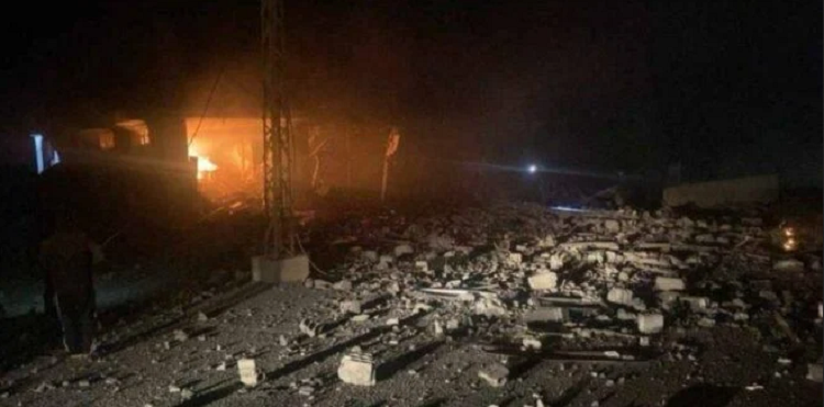 Raid israélien visant la Békaa, à l'est du Liban le jeudi 6 février 2025.