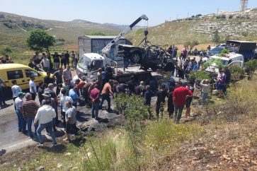 Attaque israélienne au drone contre un véhicule civil au sud-Liban, le 20 avril 2025.