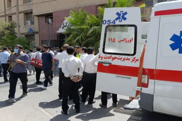 Une ambulance à Zahedan pour transférer les victimes de l'attentat terroriste, le 26 juillet 2025.