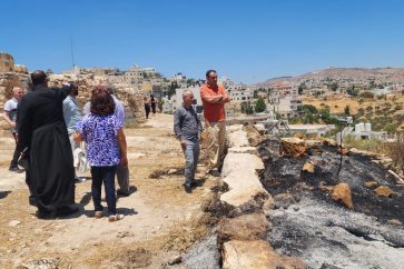 L'église Khodor (St-Georges) à Taybeh a été incendiée par des colons israéliens le 7 juillet