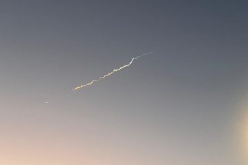 Missile yéménite ce matin dans l'espace aérien en Palestine occupée