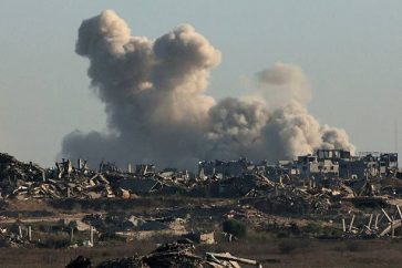 Les bombardements israéliens à l'est de Gaza-ville