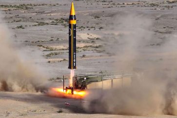 Le missile balistique iranien Kheibar. (Photo d'archives)