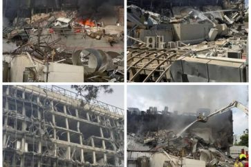 Les dégats causés par les missiles iraniens à l'institut israélien Weizmann qui développe des armes biologiques.