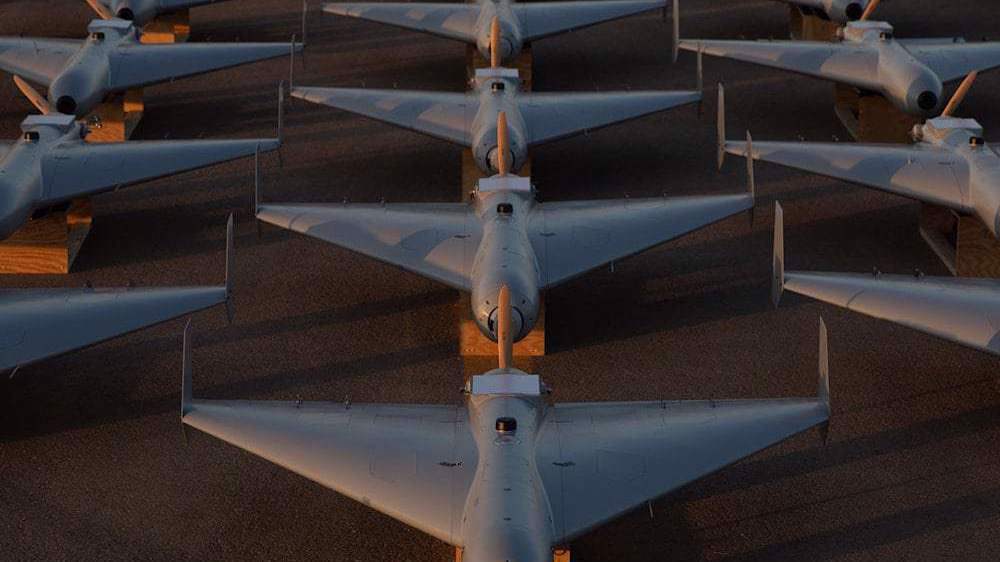 Image non datée d'une flotte de drones américains. (CENTCOM)