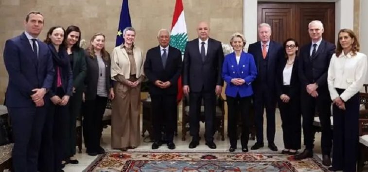 <a href="https://fr-archive.manartv.com.lb/3474968">Le président Aoun à Ursula von der Leyen: il faut obliger « Israël » à respecter l&rsquo;accord de cessation des hostilités</a>